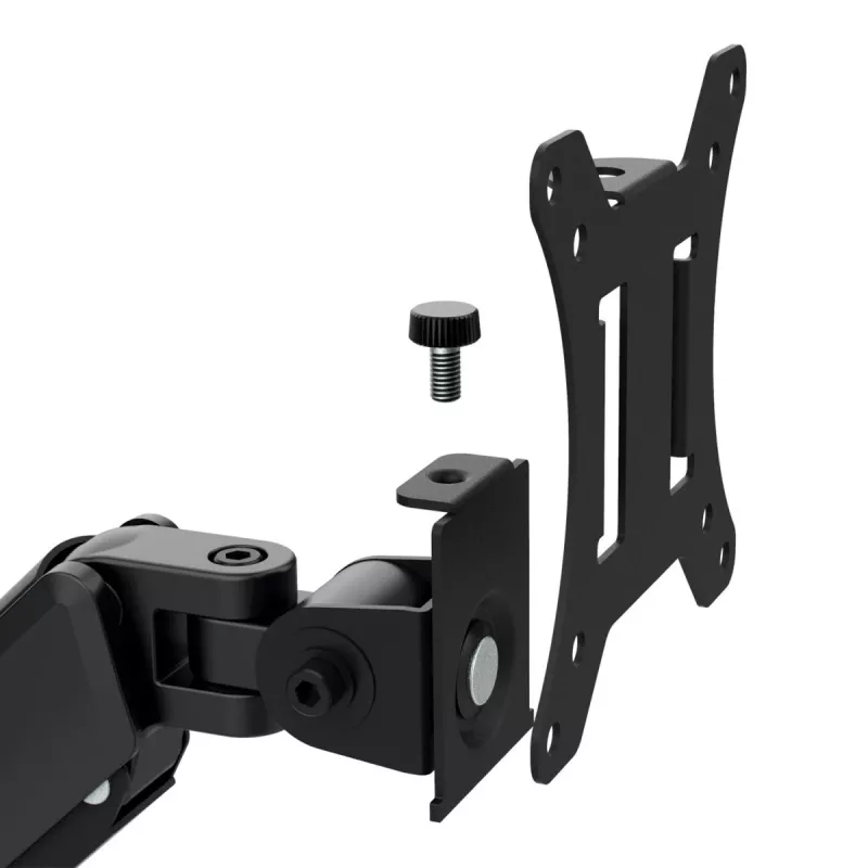 Monitora kronšteins MACLEAN MC-135 ar gāzes atsperi 17 collu–32 collu ekrāniem, slodze 2–10 kg, melns