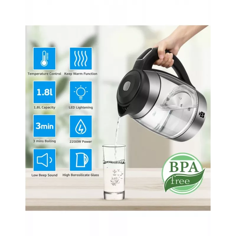 Elektriskā tējkanna Forme FKG-418 1.7L 2200W Balta