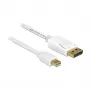DELOCK kabelis mini DisplayPort St > DisplayPort St 7,0 m balts