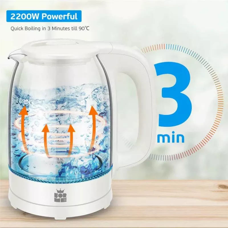Elektriskā tējkanna Forme FKG-102 1.7L 2200W Balta