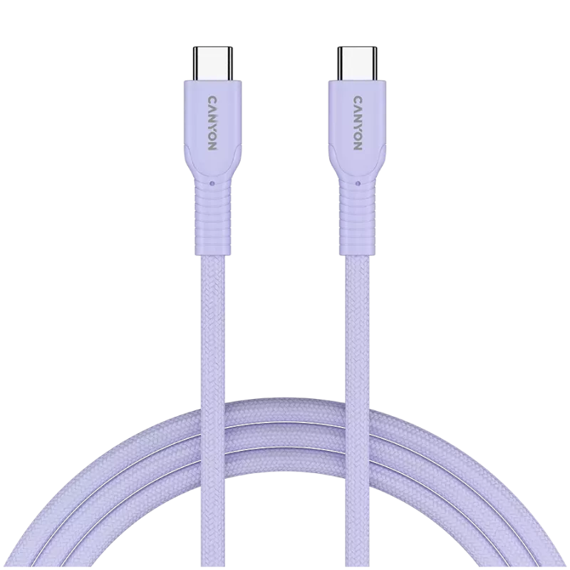 CANYON kabelis OnWire 60CL C-C 60W COLOR Pīts 1m Purpurs