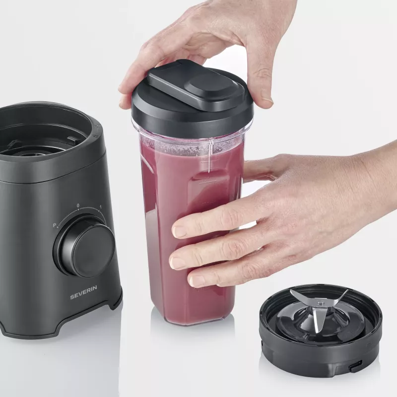Galda blenderis SEVERIN SM 3743 — 0,6 L bļoda, 320 W, melns, nerūsējošā tērauda asmeņi