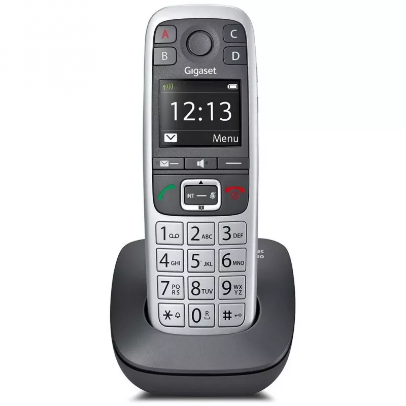 Gigaset E560 telefons DECT telefons Zvanītāja ID Melns, Sudrabs