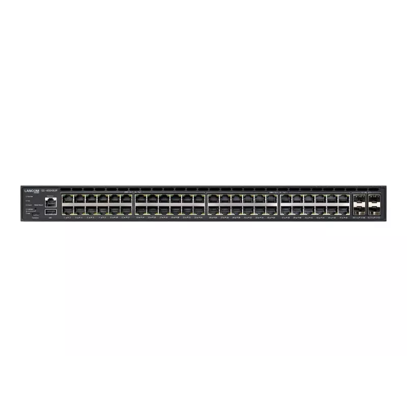 LANCOM GS-4554XUP - Slēdzis - L3 - pārvaldīts - 24 x 100/1000/2,5G (PoE++) + 24 x 10/100/1000 (PoE+) + 4 x SFP+ + 2 x QSFP+ - Galddatora, statīvā montējams - PoE++ (1440 W) (61884)
