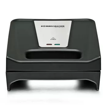 Sviestmaižu automāts Rommelsbacher SWG 700 – kompakta 3-in-1 elektriskā prese ar 3 maināmām plāksnēm (sviestmaižu, Beļģijas vafeļu, grila), nerūsējošā tērauda detaļām