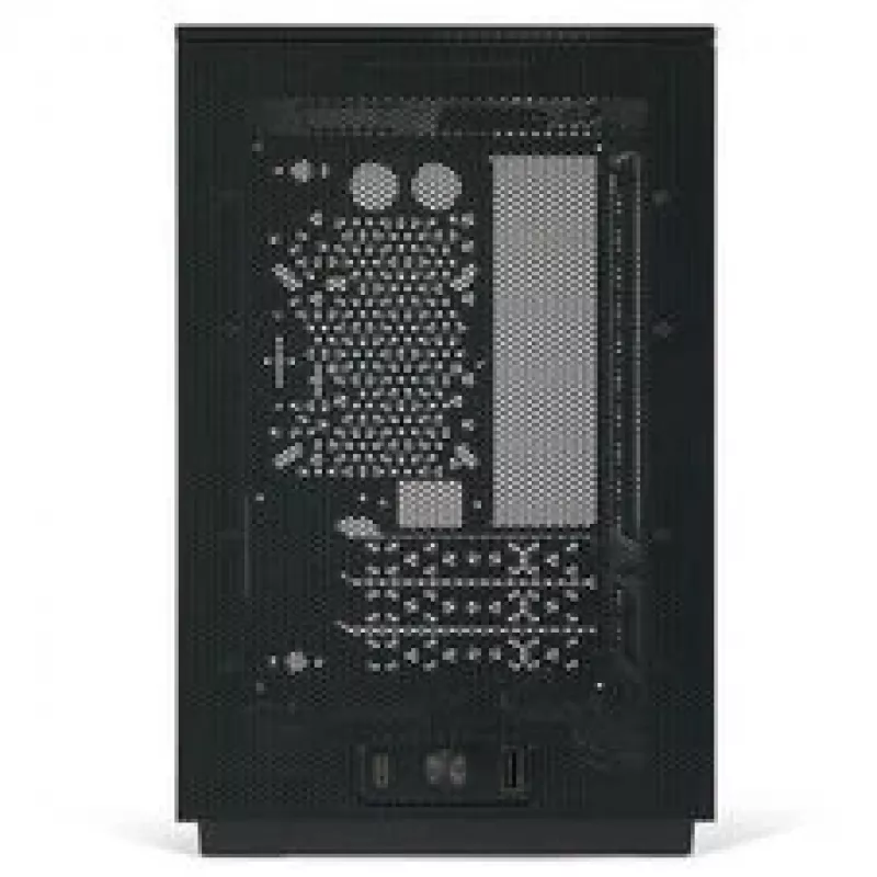 Mini ITX/ATX PC korpuss ssupd Meshroom D (CS-MRD-BK-1) — kompakts melns korpuss ar sieta paneļiem