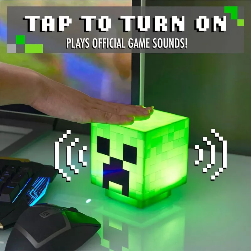 Paladone Minecraft Creeper 3D dizaina lampa PP6595MCFV3 — galda/piekarināmā lampa