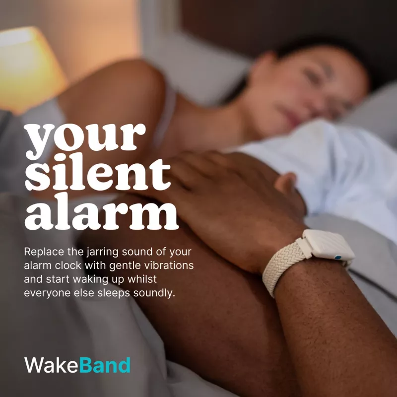 Homedics SS-WB100BK-WW WakeBand, Jūsu klusais modinātājs, Melns