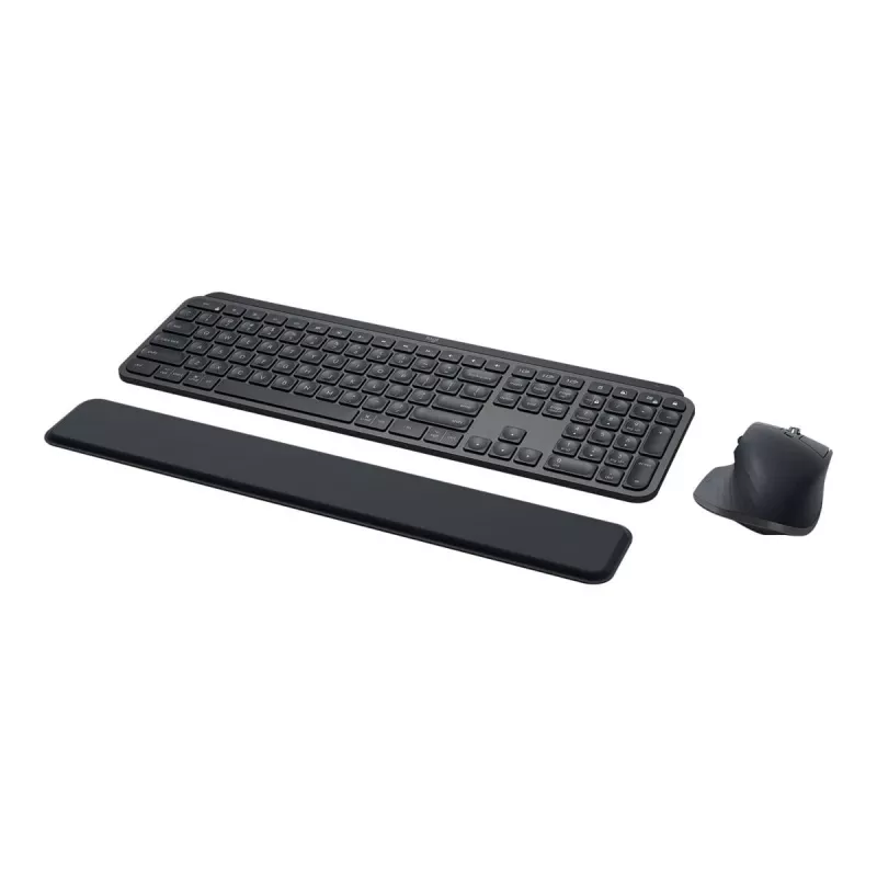 Logitech MX Keys Combo for Business - Tastatūras un peles komplekts - ar fona apgaismojumu - Bezvadu - Bluetooth LE - QWERTY - GB - Grafīts