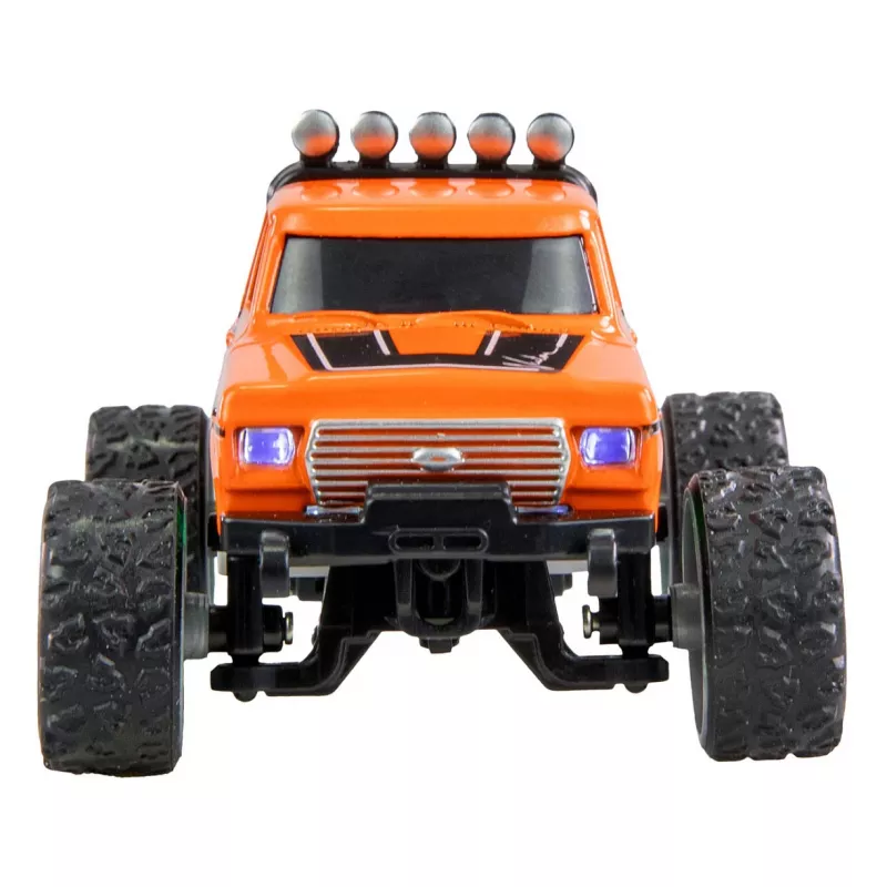 Tālvadības Monstru Kravas Automašīna Amewi DieCast 1:64 RTR Oranžā, Metāla Korpusa, Gatava Lietošanai