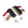 SATA kabelis DeLOCK 83803 0,3 m SATA 22-pin melns sarkans dzeltens