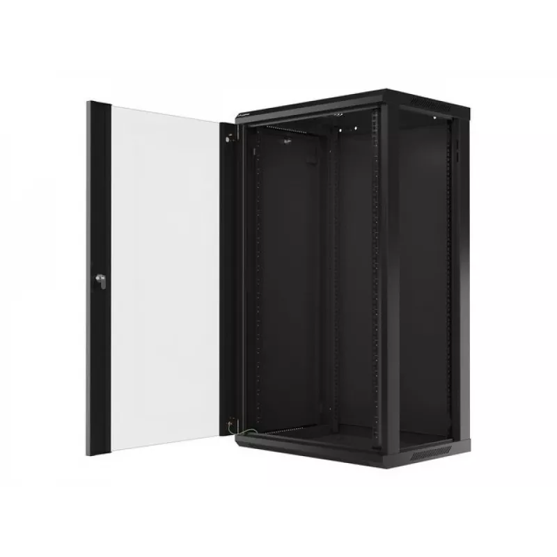 LANBERG pie sienas stiprināms korpuss WF01-6422-10B, 22U, 19 collas, 600x450x1085 mm, tērauds, melns