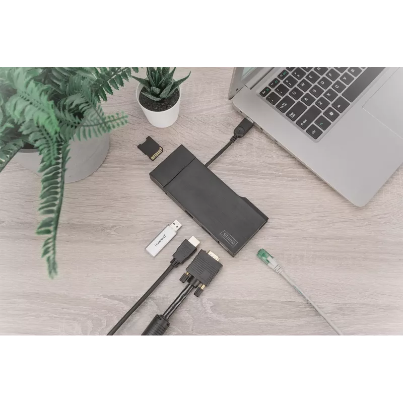Digitus Universālā dokstacija, USB 3.0, Ceļojumiem