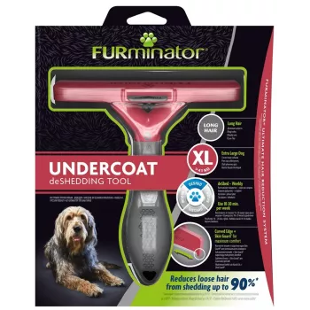 DeShedding rīks FURminator FUR151234 garspalvainiem milzu suņiem, melns, 470 g