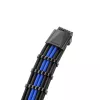 Barošanas kabelis CableMod PRO ModMesh 12VHPWR uz 8 kontaktu PCIe, 45 cm, melns/zils