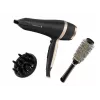 Remington Salon Smooth matu žāvētāja dāvanu komplekts | D6940GP | 2100 W | 3 temperatūras iestatījumi | Jonu funkcija | Difuzora uzgalis | Melns