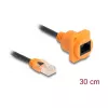 DeLOCK tīkla kabelis 90804 0.3 m Cat5e U/UTP RJ-45 Melns Oranžs