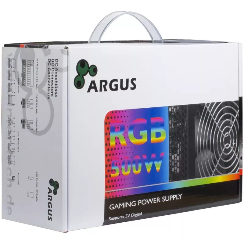 Barošanas bloks INTER-TECH Argus RGB 80PLUS Bronze 500W Retail