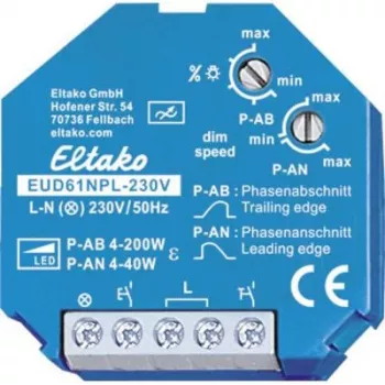 Universālais dimmera slēdzis, minimālā slodze tikai 4 W, EUD61NPL-230V (61100832)