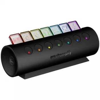 Streamplify HUB CTRL 7, 7x USB 3.0 Type A, RGB, 12V, EU barošanas kabelis - melna