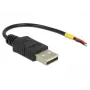 USB kabelis DeLOCK 85250 USB 2.0 0,1 m melns