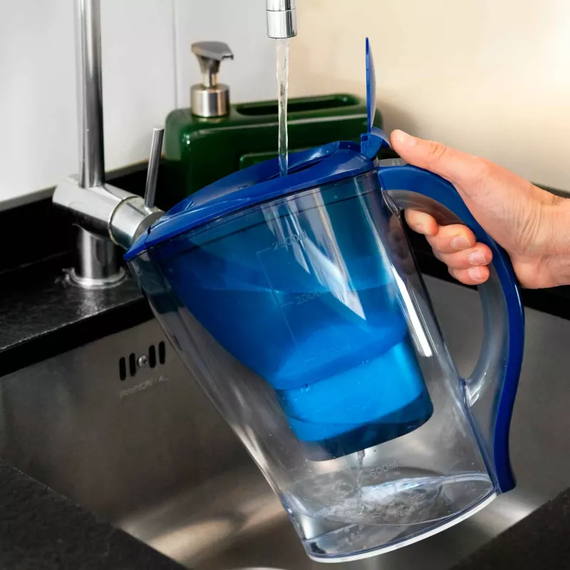 Ūdens filtra krūze JATA HJAR1001 2,5 L zila caurspīdīga
