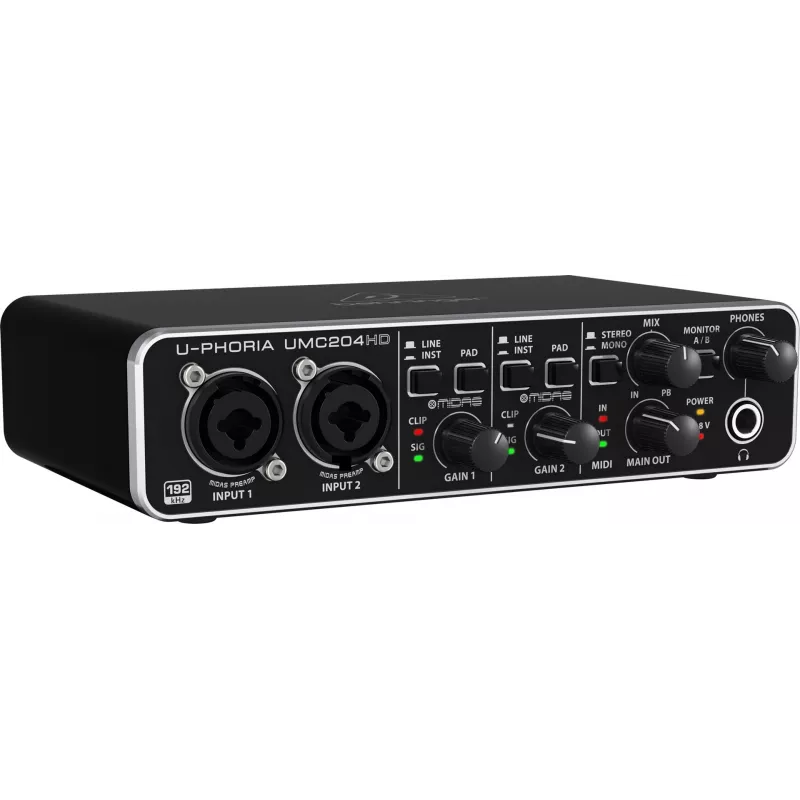Behringer UMC204HD papildu mūzikas aprīkojums