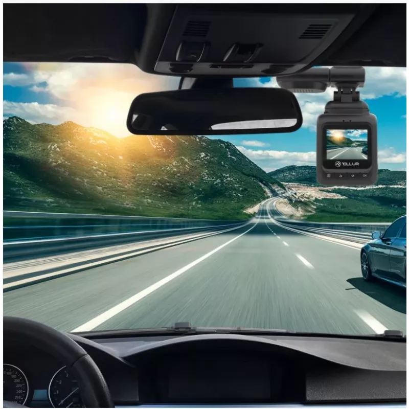 Auto videoreģistrators Tellur Dash Patrol DC2 FullHD 1080P GPS melns
