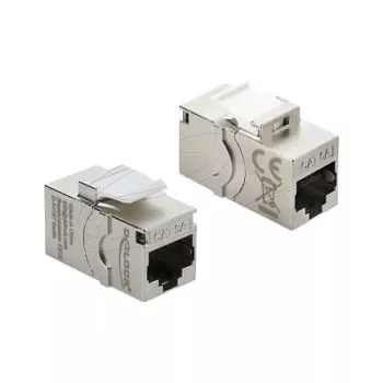 Patch paneļa keystone modulis DELOCK RJ45 Cat.6A ar skrūves aizsargvāciņu, zils
