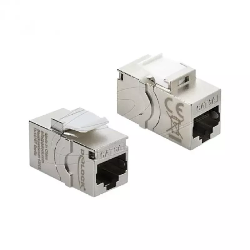 Patch paneļa keystone modulis DELOCK RJ45 Cat.6A ar skrūves aizsargvāciņu, zils
