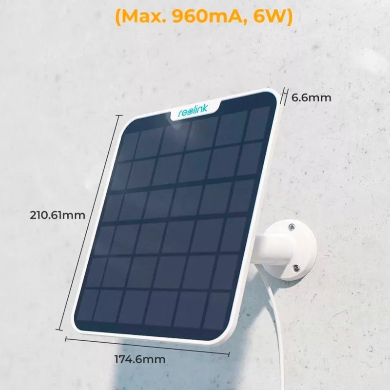 Reolink Solar Panel 2 ar baterijām darbināmai kamerai 6W USB Type-C IP65