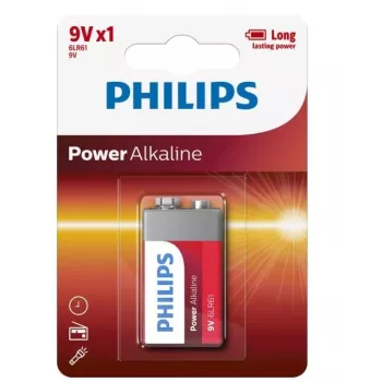 Vienreizlietojama baterija Philips Power Alkaline Battery 6LR61P1B/10