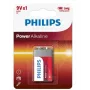 Vienreizlietojama baterija Philips Power Alkaline Battery 6LR61P1B/10