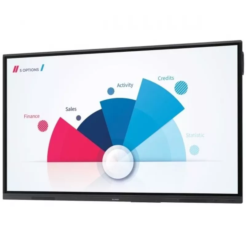 Sharp PN-L752B interaktīvā tāfele 190,5 cm (75 collas) 3840 x 2160 pikseļi Skārienjūtīgs Melns