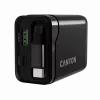Lādētājs CANYON OnCharge 65RC ar iebūvētu USB-C vadu, 65W, 1x PD, 1x QC, ES kontaktdakša, melns