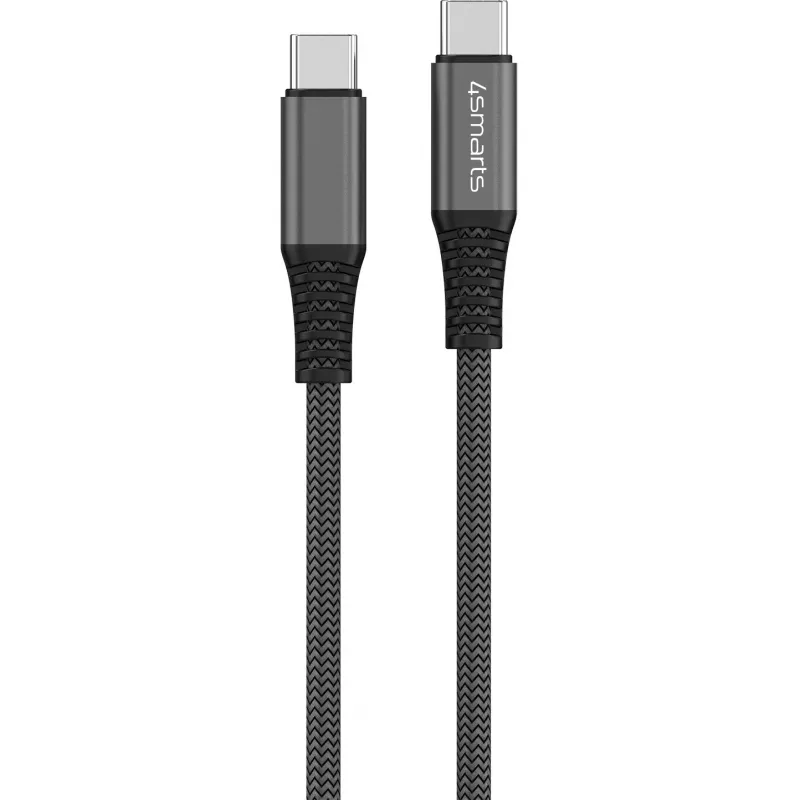 4smarts PremiumCord - USB kabelis - USB-C (vīr.) uz USB-C (vīr.) - USB 2.0 - 20 V - 5 A - 1,5 m - USB barošanas avots (100 W) - Melns