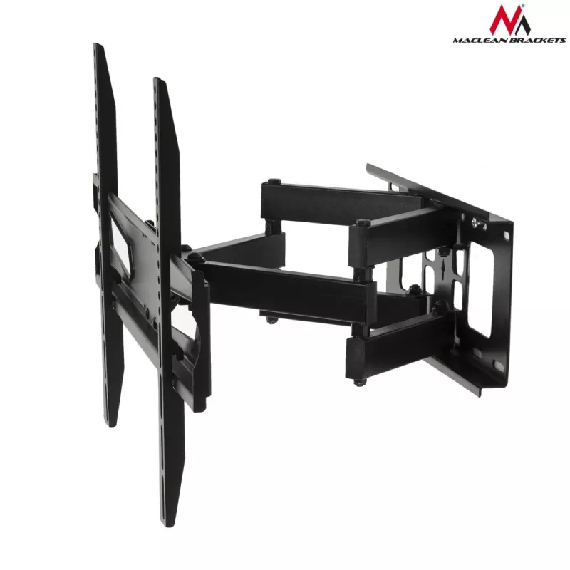 Maclean MC-723 B - sienas stiprinājums ekrānam 37-70, 600x400 VESA, līdz 40 kg, melnā krāsā