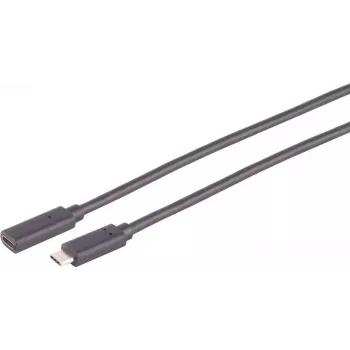 USB kabelis S/CONN 13-44035 USB 3.2 Gen 2x2 2 m USB C Melns