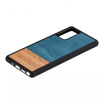 Viedtālruņa maciņš man and wood Galaxy Note 20 džinsa melns — aizsargājošs džinsa stila vāciņš