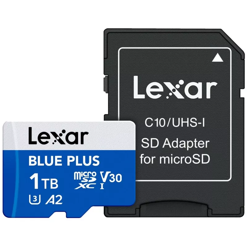 Atmiņas karte microSD 1TB C10 A2 U3 V30 170MB/s Blue Plus