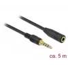 Audio kabelis 3,5 mm tēviņš uz mātīti DeLOCK 85635 5 m Melns