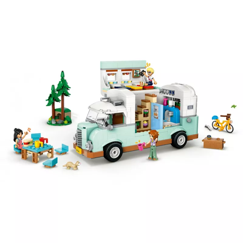 LEGO kempera komplekts 42663 — LEGO Friends kemperis, 778 detaļas, 3 minilelles, vecums 7+