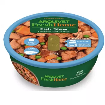 Mitrā suņu barība ARQUIVET Fresh Home Gulasz Rybny 280 g — zivju garša, bez graudiem, pilnvērtīga barība