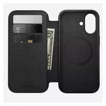 Folio stila telefona maciņš Nomad NM014209858 Apple iPhone 17, 16 cm (6,3 collas), brūns, 4 karšu kabatiņas
