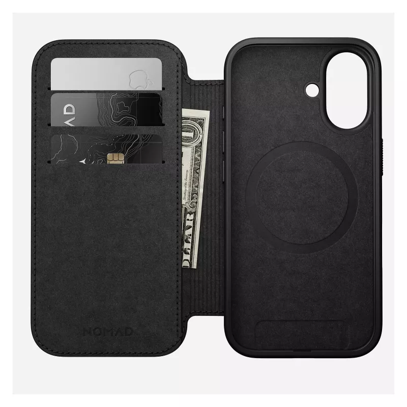 Folio stila telefona maciņš Nomad NM014209858 Apple iPhone 17, 16 cm (6,3 collas), brūns, 4 karšu kabatiņas