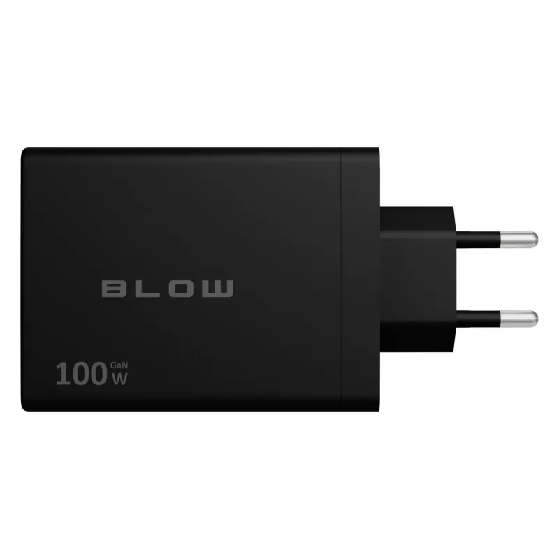 Sienas lādētājs BLOW 4×USB-C PD 100W GaN, 4 porti, PD 3.0, PPS, 200–240V ieeja
