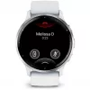 Viedpulkstenis GARMIN Venu 3 — 1,4 collu AMOLED, 45 mm korpuss, GPS, Wi‑Fi, 8 GB, Sudraba/Balts, silikona siksna