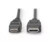 Digitus ASSMANN - video/audio kabelis - HDMI - 30 AWG - Mini-HDMI, 19 kontaktu (V) - HDMI, 19 kontaktu (V) - 3 m - dubulta izolācija - melns (AK-330106-030-S)