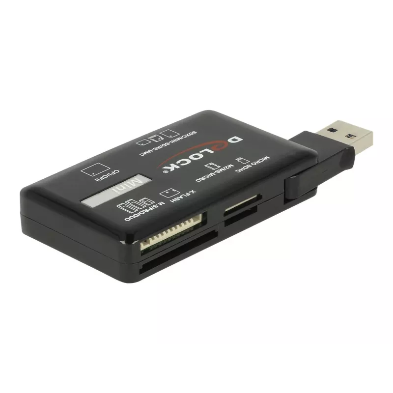 DeLOCK SuperSpeed USB karšu lasītājs CF SD Micro SD MS M2 xD 5 Gbps