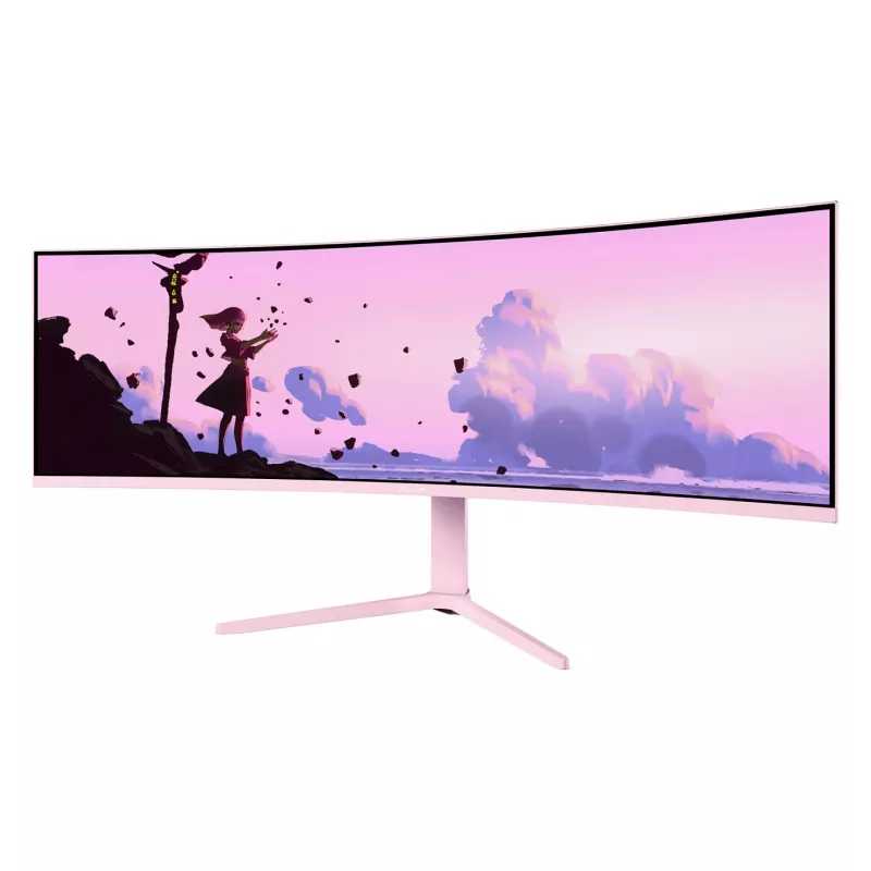Izliekts monitors Arozzi Nova 49” (124,5 cm) Dual QHD 5120×1440 LED VA 32:9 4 ms Rozā